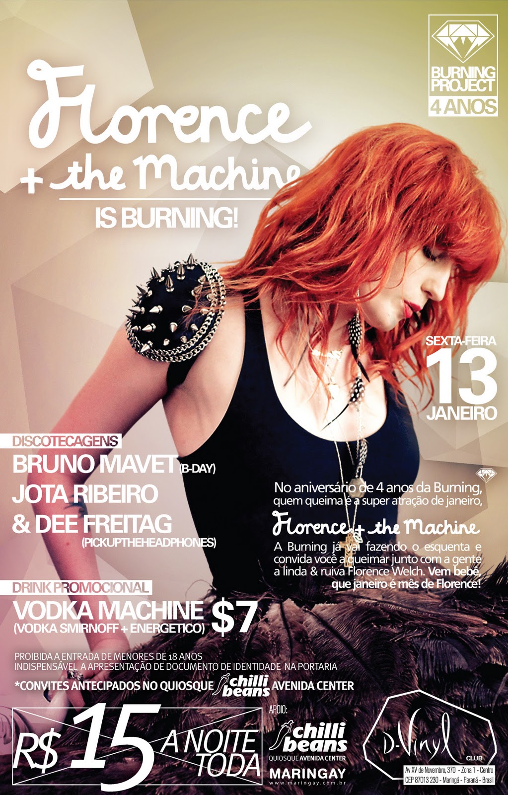 SEXTA-FEIRA (13/01): FLORENCE + THE MACHINE IS BURNING!