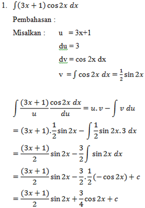 Contoh Soal Integral Parsial Kuliah