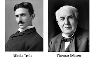 Cuplikan sejarah antara Nikola Tesla dan Thomas Edison.