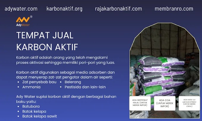 Harga Arang Aktif per ton 2024 di Ady Water