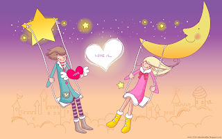 13. Cute Cartoon Couple Love Hd Wallpapers For Valentines Day