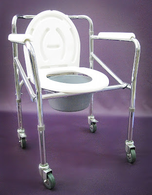 1. Adjustable Folding Commode Chair with Castor