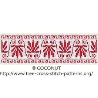 continuous border cross stitch pattern for free