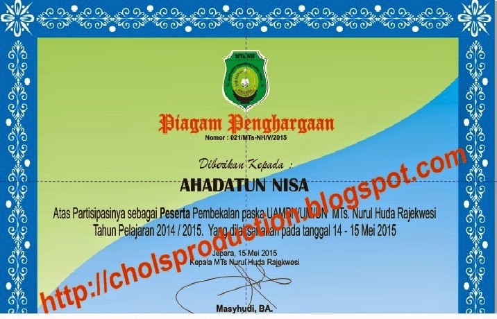 DOWNLOAD PIAGAM  SERTIFIKAT KEGIATAN