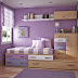 The Children Bed Room With Violet Color