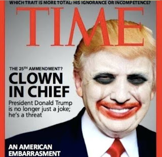 time cover: trump clown in chief