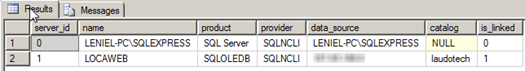 Linked servers linked to my local SQL Server Express instance