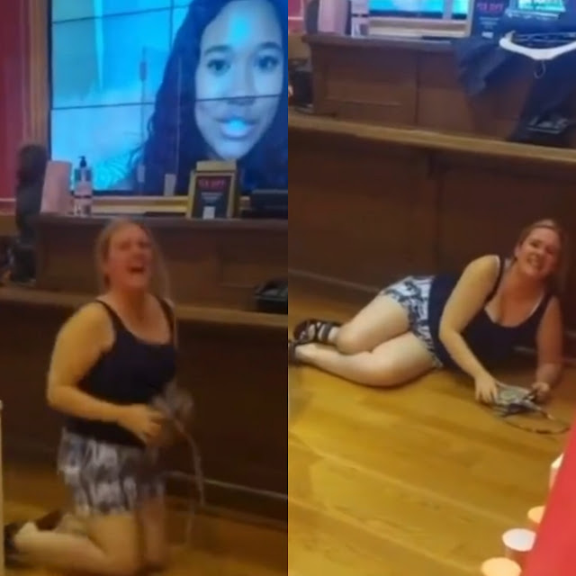 White woman attacks Black woman in store then acts like the victim 