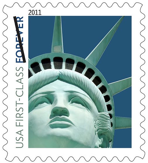 statue of liberty stamp comparison. statue of liberty stamp error.