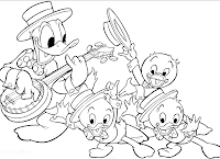 Donald y sus sobrinos para pintar