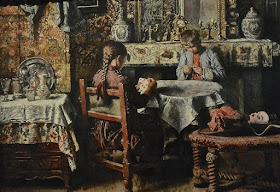 ruxelles musées royaux  des beaux-arts Fin de siècle Henri de Braekeleer :la partie de cartes (1874-76)