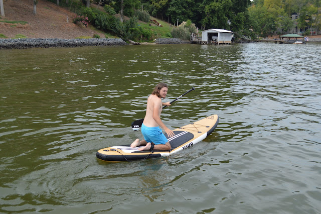 Andy on the paddleboard.