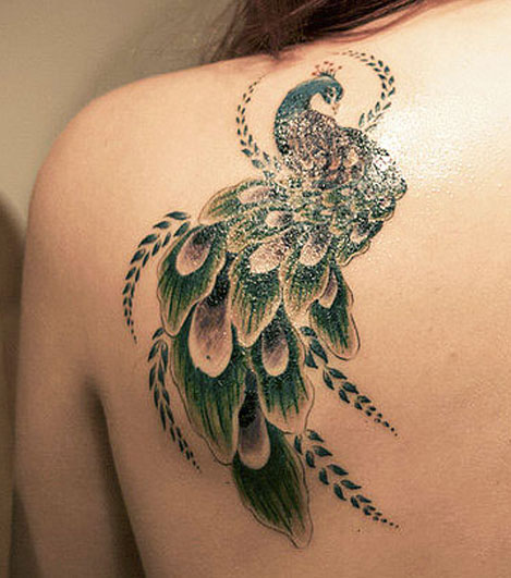 3d butterfly tattoos on back Peacock Tattoos Design | Like Cool Tattoos