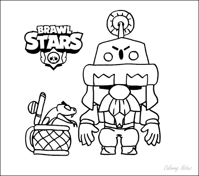 Coloring Pages, Brawl Stars, Gale
