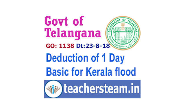 Deduction of one day Basic for kerala flood victims