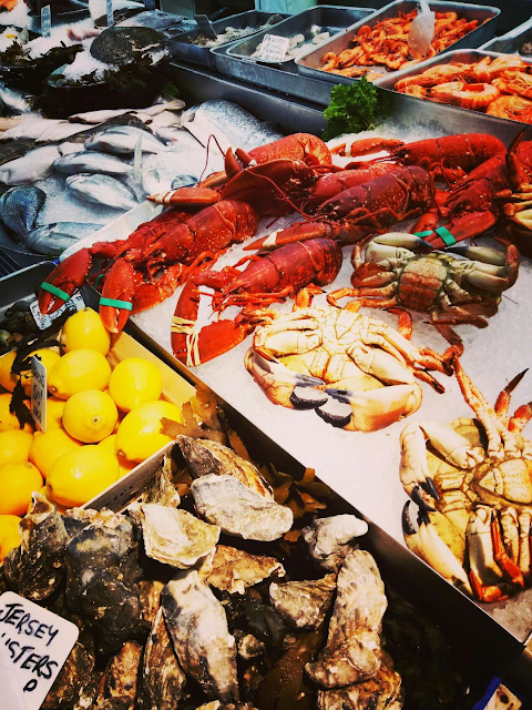 Fish and seafood market of St Helier - Jersey
