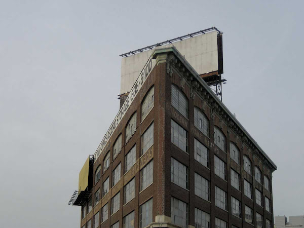 Blank Billboard Boat - Sailing toward you on Hunters Point Ave. in Long Island City.