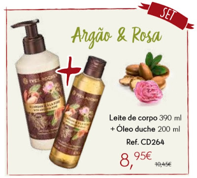 Set Les Plaisirs Nature Tradição de Hammam Argão & Rosa contendo 1 Leite de Corpo e ! óleo de duche por 8€95