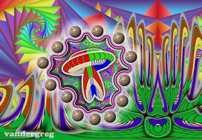 psychedelic art by gvan42 - Gregory Vanderlaan - Digital Eye Candy - Magic Mushroom Visions