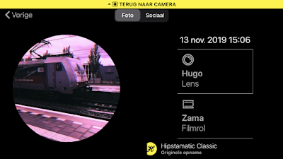Schermafbeelding Hipstamatic-instellingen Hugo + Zama
