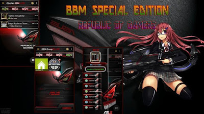 BBM Mod Tema Republic Of Gamers Versi 2.9.0.51 Apk (Special Edition)