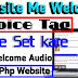 Website Me Welcome Voice Tag Kaise Set Kare