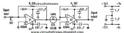  Low Distortion Amplifier cum Compressor Circuit Diagram