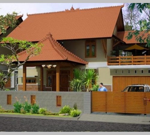 Desain Rumah Kampung Atap Spandek, Yang Cantik!