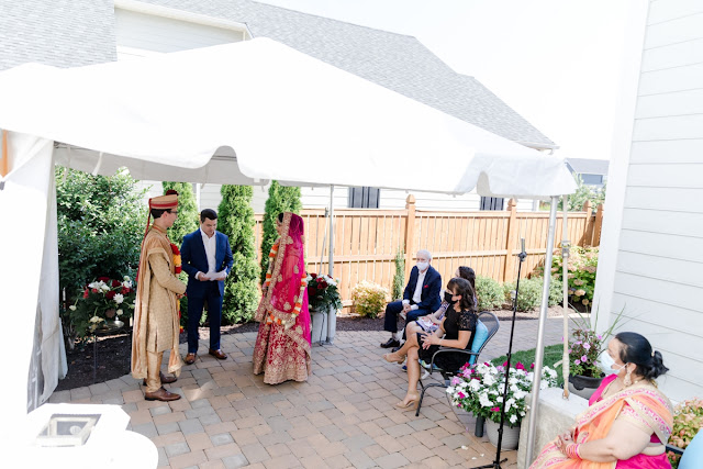 Kent Island COVID Backyard Wedding Photographed by Heather Ryan Photography