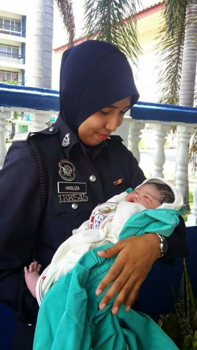 Polis jadi bidan sambut bayi
