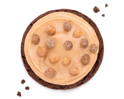 Crumbl Chocolate Peanut Butter Puffs Cookie.