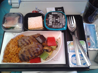 Comida avion Turkish airlines