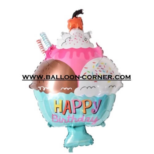 Balon Foil HAPPY BIRTHDAY Ice Cream (NEW)