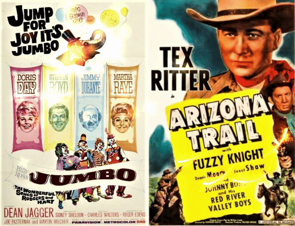 Billy Rose's Jumbo (1962); Arizona Trail (1943); Movie Poster GIF