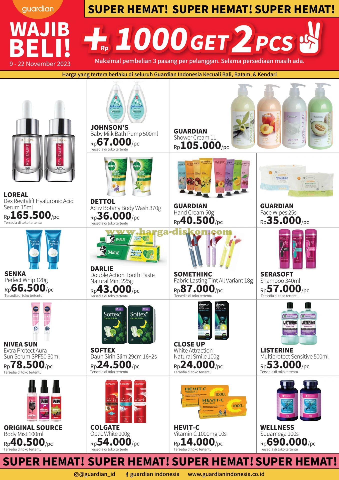 Katalog Promo GUARDIAN Super Hemat 9 - 22 November 2023