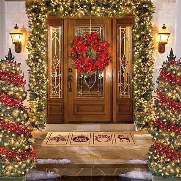latest front door images Front Door Christmas Decorations | 600 x 600
