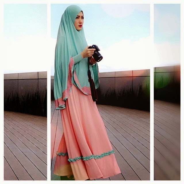 Elegant Full Chest Covering Hijab in Pastel ala Lyra Virna