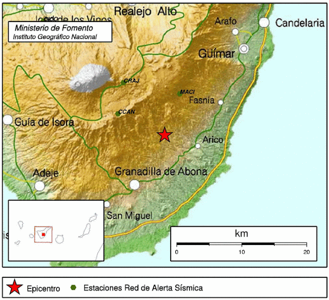 terremoto Arico Tenerife, septiembre 2015