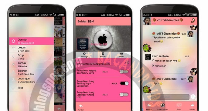 BBM Mod Themes Love Story Pink Terbaru