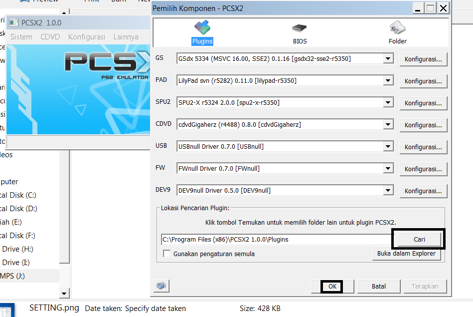  Cara Mudah Install Emulator PS2/PCSX2 V.10+Bios+Plugin