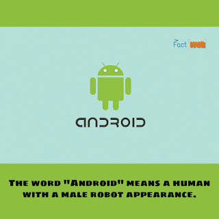 The word “Android” means a human with a male robot appearance.