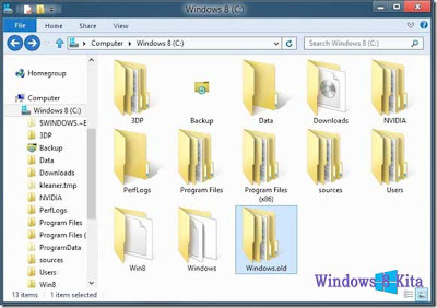 Cara Hapus Folder Windows.old Pada Windows 8