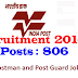 Tamil Nadu Postal Circle Recruitment 2014 Admit card for Postman/ Mail guard Posts has announced 