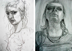 portret autoportret Katarzyna Urbaniak rysunek ilustracja