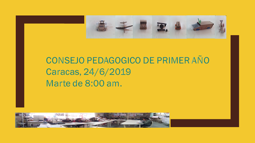 CONSEJO PEDAGOGICO DE PRIMER AÑO 24-6-2019