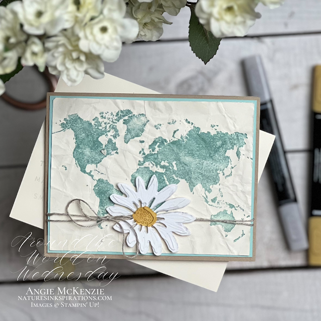 Stampin' Up! Watercolor World with Cheerful Daisy card supplies | Nature's INKspirations by Angie McKenzie