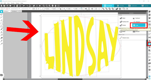 crop tool, word art, modify text, Silhouette Studio Design tutorials, Silhouette Studio v4 tutorials