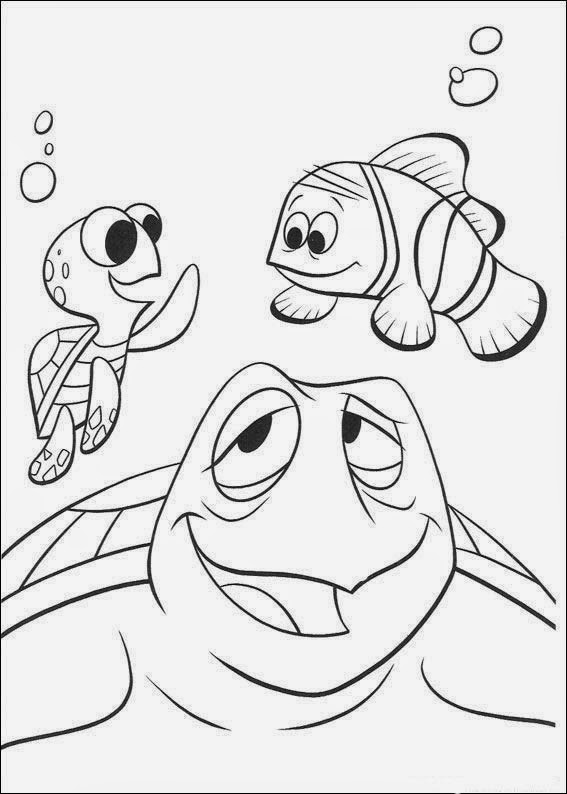 Desenhos Procurando Nemo para Colorir e Imprimir