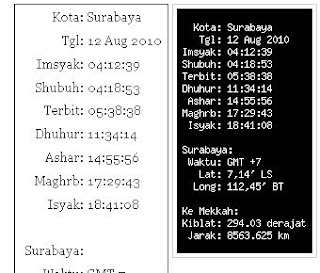 jadwal sholat