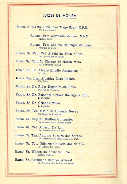 PROGRAMA DA FESTA DE NOSSA SENHORA DA CONCEIÇÃO - 1970 - PAG 2